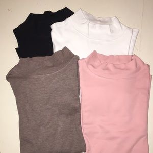 FOUR Mock Turtleneck Tops